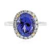 Image 1 : 14KT Two-Tone Gold 3.90 ctw Tanzanite and Diamond Ring