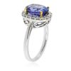 Image 3 : 14KT Two-Tone Gold 3.90 ctw Tanzanite and Diamond Ring