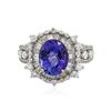 Image 1 : 14KT Two-Tone Gold 3.15 ctw Tanzanite and Diamond Ring