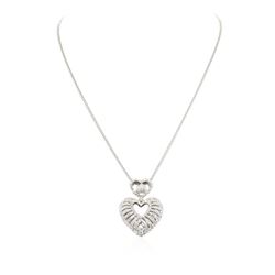 14KT White Gold 3.23 ctw Diamond Pendant With Chain