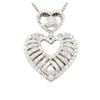 Image 2 : 14KT White Gold 3.23 ctw Diamond Pendant With Chain