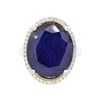 Image 1 : 14KT Two-Tone Gold 13.11 ctw Sapphire and Diamond Ring