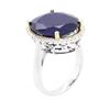 Image 3 : 14KT Two-Tone Gold 13.11 ctw Sapphire and Diamond Ring