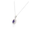 Image 3 : 14KT White Gold 3.40 ctw Tanzanite and Diamond Pendant With Chain