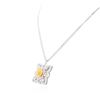 Image 3 : 18KT White Gold 4.33 ctw Fire Opal and Diamond Pendant With Chain