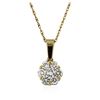 Image 1 : 14KT Yellow Gold 0.41 ctw Diamond Pendant With Chain