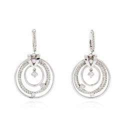 14KT White Gold 1.74 ctw Diamond Earrings