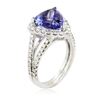Image 3 : 14KT White Gold 4.74 ctw Tanzanite and Diamond Ring