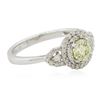 Image 2 : 14KT White Gold GIA Certified 0.88 ctw Diamond Ring