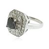 Image 2 : 14KT White Gold 2.66 ctw Black Diamond Ring