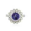 Image 1 : 14KT White Gold 2.27 ctw Tanzanite and Diamond Ring