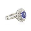 Image 2 : 14KT White Gold 2.27 ctw Tanzanite and Diamond Ring