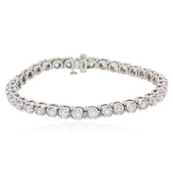 14KT White Gold 5.49 ctw Diamond Tennis Bracelet