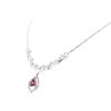 Image 3 : 18KT White Gold 3.20 ctw Ruby and Diamond Necklace