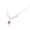 Image 3 : 18KT White Gold 3.20 ctw Ruby and Diamond Necklace