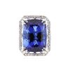 Image 1 : 14KT White Gold 26.05 ctw GIA Cert Tanzanite and Diamond Ring