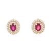 Image 1 : 14KT Rose Gold 2.07 ctw Ruby and Diamond Earrings