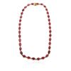 Image 1 : 14KT Yellow Gold 52.70 ctw Ruby and Diamond Necklace