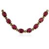 Image 2 : 14KT Yellow Gold 52.70 ctw Ruby and Diamond Necklace