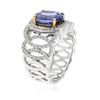 Image 3 : 14KT Two-Tone Gold 3.59 ctw Tanzanite and Diamond Ring