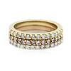 Image 1 : 14KT Three-Tone Gold 0.70 ctw Diamond Rings