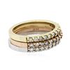 Image 2 : 14KT Three-Tone Gold 0.70 ctw Diamond Rings