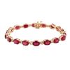 Image 1 : 14KT Rose Gold 17.82 ctw Ruby and Diamond Bracelet