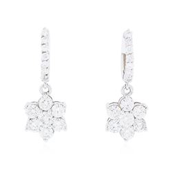14KT White Gold 2.66 ctw Diamond Earrings