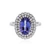 Image 1 : 14KT White Gold 2.51 ctw Tanzanite and Diamond Ring