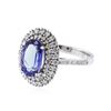 Image 2 : 14KT White Gold 2.51 ctw Tanzanite and Diamond Ring