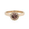 Image 1 : 14KT Rose Gold 0.82 ctw Tourmaline and Diamond Ring