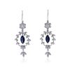 Image 1 : 18KT White Gold 8.84 ctw Tanzanite and Diamond Earrings