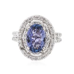 14KT White Gold 1.92 ctw Tanzanite and Diamond Ring