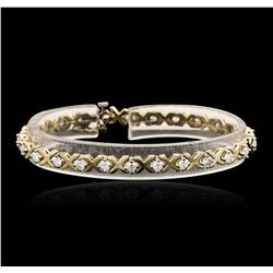 14KT Yellow Gold 2.23 ctw Diamond Tennis Bracelet