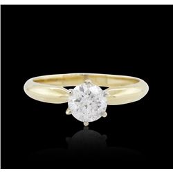 14KT Yellow Gold 0.96 ctw Brilliant Cut Diamond Solitaire Ring