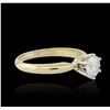 Image 2 : 14KT Yellow Gold 0.96 ctw Brilliant Cut Diamond Solitaire Ring