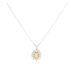 Image 2 : 14KT White Gold 0.62 ctw Fancy Yellow Diamond Pendant With Chain