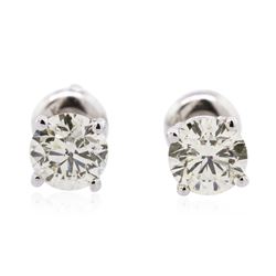 14KT White Gold 1.31 ctw Diamond Solitaire Earrings