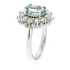 Image 3 : 14KT White Gold 1.70 ctw Aquamarine and Diamond Ring