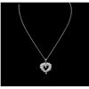 Image 1 : 14KT White Gold 1.83 ctw Diamond Pendant With Chain