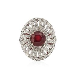 14KT White Gold 2.47 ctw Ruby and Diamond Ring