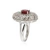 Image 3 : 14KT White Gold 2.47 ctw Ruby and Diamond Ring