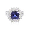 Image 1 : 14KT White Gold 3.13 ctw Sapphire and Diamond Ring