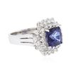 Image 2 : 14KT White Gold 3.13 ctw Sapphire and Diamond Ring