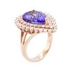 Image 3 : 14KT Rose Gold 6.32 ctw Tanzanite and Diamond Ring