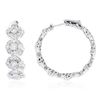 Image 2 : 14KT White Gold 4.37 ctw Diamond Hoop Earrings