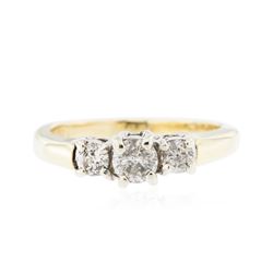 14KT Two-Tone Gold 0.42 ctw Diamond Ring