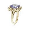 Image 3 : 14KT Yellow Gold 5.15 ctw Tanzanite and Diamond Ring