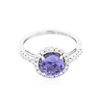 Image 2 : 18KT White Gold 1.90 ctw Sapphire and Diamond Ring