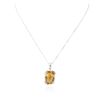 Image 1 : 18KT White Gold 18.12 ctw Citrine and Diamond Pendant With Chain